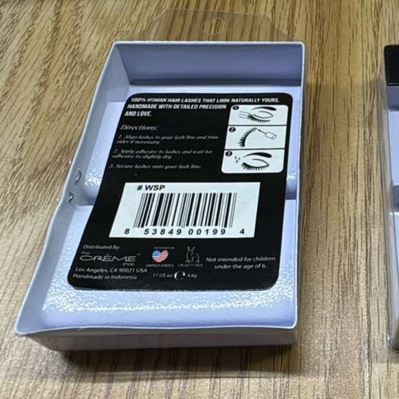 The Creme Shop 100% Human Hair Eyelashes #  WPS  Black - Picture 9 of 11